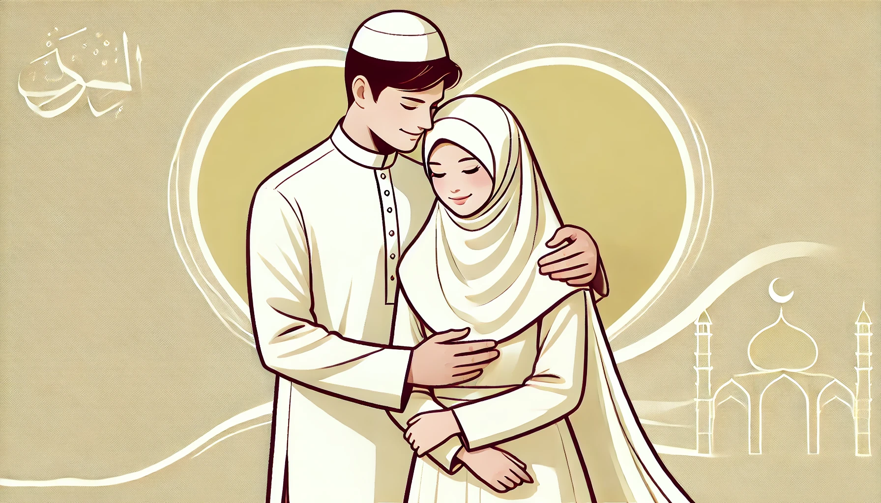 Никах ниетімен танысқан мұсылман жұбы